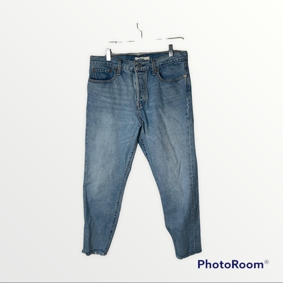 LEVI'S Medium Wash High Rise Button Fly Wedgie Straight Fit Jeans Size 31 - Picture 9 of 16